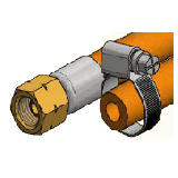 Gasslange G1/4" til 10mm gasslange, 120cm