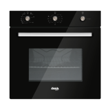 Innbyggingsovn 60cm, sort glass