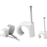 Kabelklips for rund kabel 14-20mm, 100stk, hvit