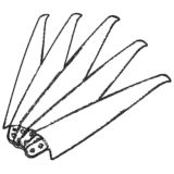 Rotorbladsett til X300 vindgeneratorer (5 blad)