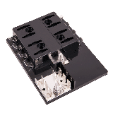 Strømfordelingsblokk for 8 flatstiftsikringer, 202-08U