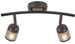 12V & 230V Alfred dobbel spotlampe, sort