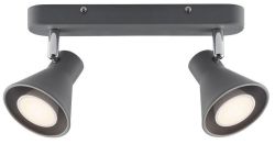 12V & 230V Eik 2-spot, grå