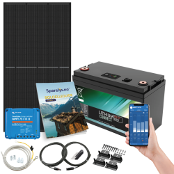 Solcellepakke, Grunnpakke, 160W/180W/190W, Lithium, Victron