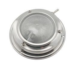 12V  Lampe 4,5" Minidome, rustfritt stål