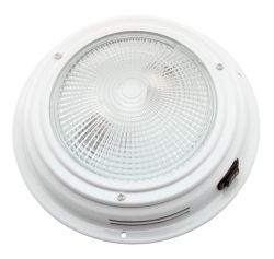 12V  Lampe 7" Superdome, hvit