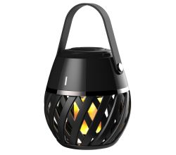 Flammelampe LED, Helios BT blåtann, sort