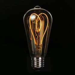 230V E27 ST64 4W Vintage filament led pære, EKSTRA varmhvit
