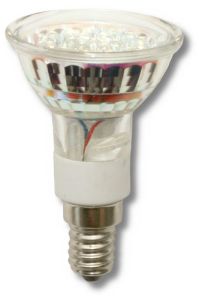 12V E14 spot 1,0W 21 led pære, varmhvit