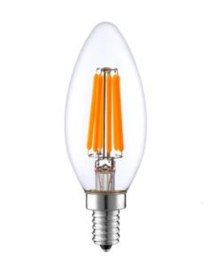 12V E14 Mignon 3W 4x Filament led pære, varmhvit