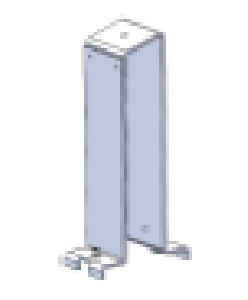 EasyRail - Bakre støtteben for single panel