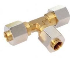 Gass T-stykke 3/8" - 3/8" - 3/8"