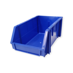 Plastbakke 001, stablbar med braketter, blå