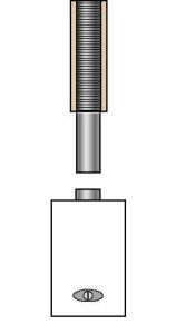 Rør for avgasser til gassvannvarmer - 11 liter