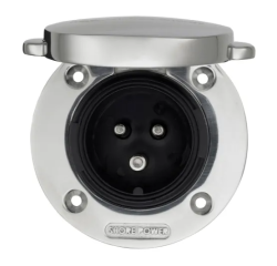 Victron Power Inlet 32A stainless steel with cover