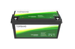 Lithium Batteri: LiFePO4 12V 200Ah, 200A BMS, Topband