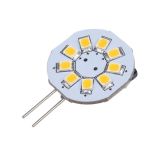 12V G4 sidepinner 1,5W 9 SMD2835 led pære, varmhvit
