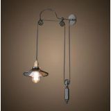 12V & 230V Antique justerbar vegglampe med lodd