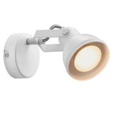 12V & 230V Aslak enkel veggspott, hvit