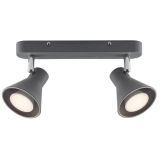 12V & 230V Eik 2-spot, grå