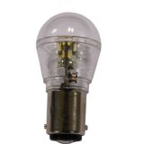 12V BA15d rundtlysende 0,6W 16 SMD led pære med kuppel, varm