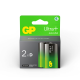 Batteri GP Ultra+ Alkaline D, LR20, 2pk