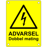 Skilt - Dobbelt mating, nettstasjon