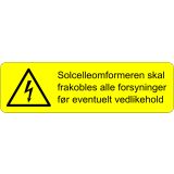 Skilt - Solcelleomformer