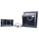 Solventilator SWF-102, med eksternt solcellepanel, sort