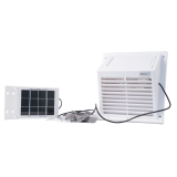 Solventilator SWF-102, med eksternt solcellepanel, hvit