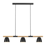 12V & 230V Theo 3-pendel GU10 sort