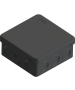 Koblingsboks IP65 84x84x40mm,  sort