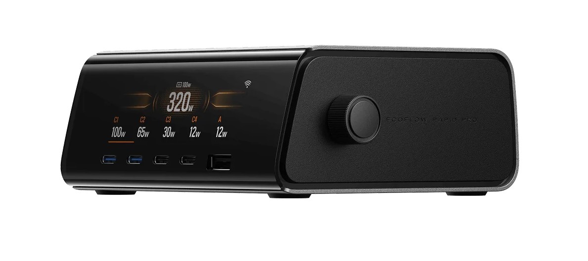EcoFlow RAPID Pro Desktop Charger (320W, 5 Ports, GaN) - Kr 1869