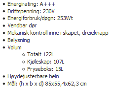 Produktdatablad