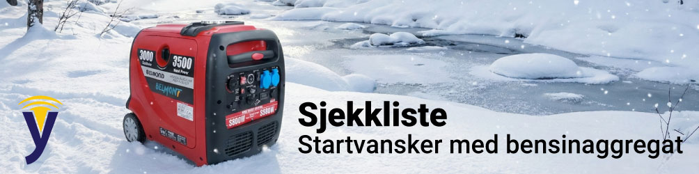 Startvansker med bensinaggregat – dette bør du sjekke først