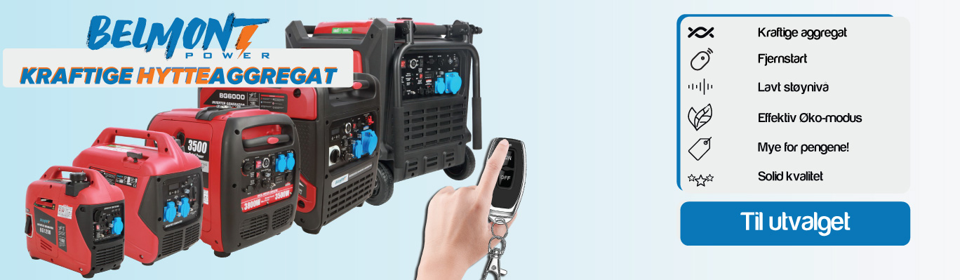 Kraftige aggregat som leverer strøm der du trenger det