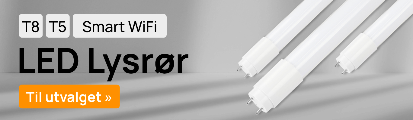 LED Lysrør på 230V med svært gode belysnings egenskaper. Smart WiFi og høy lumens og lang levetid.