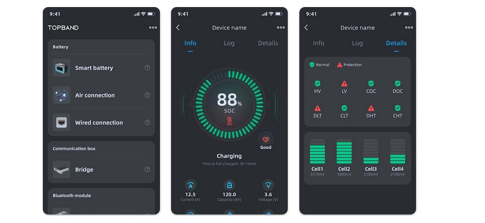 Topband mobilapp grensesnitt